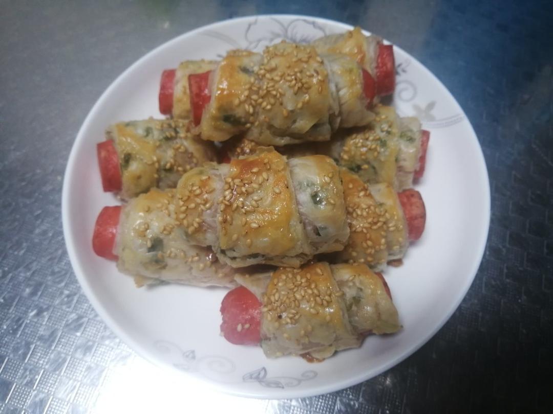 香肠可颂🥐（手抓饼版）