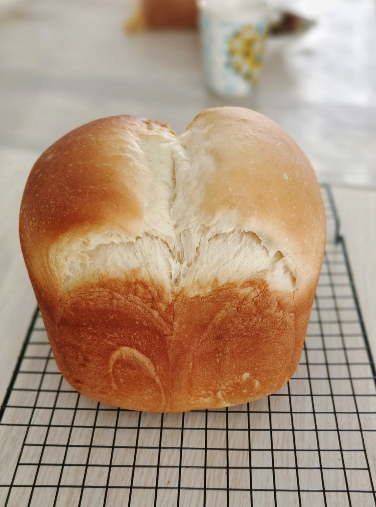 面包机做柔软拉丝的面包