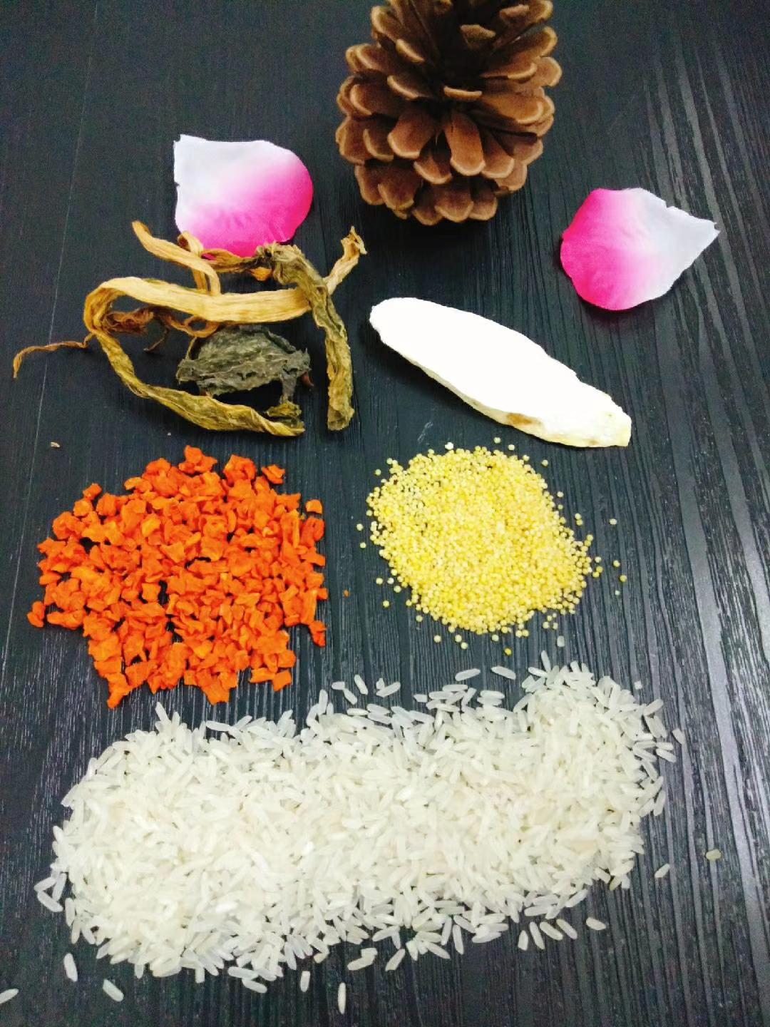 菜干粳米瘦肉粥包 菜干、山药、胡萝卜、小米