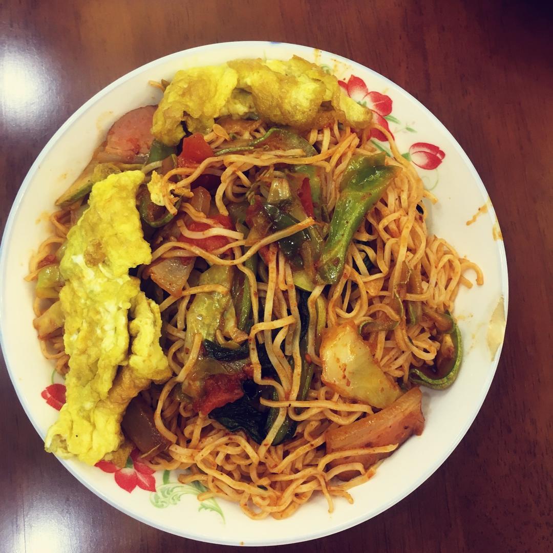 家常炒细面