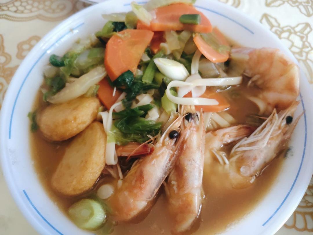 鲜虾白菜炝锅面