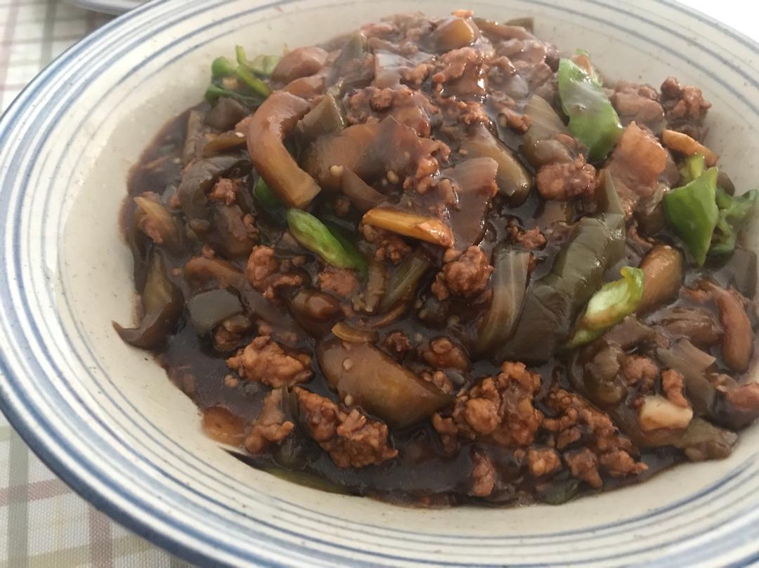 红烧肉沫茄子