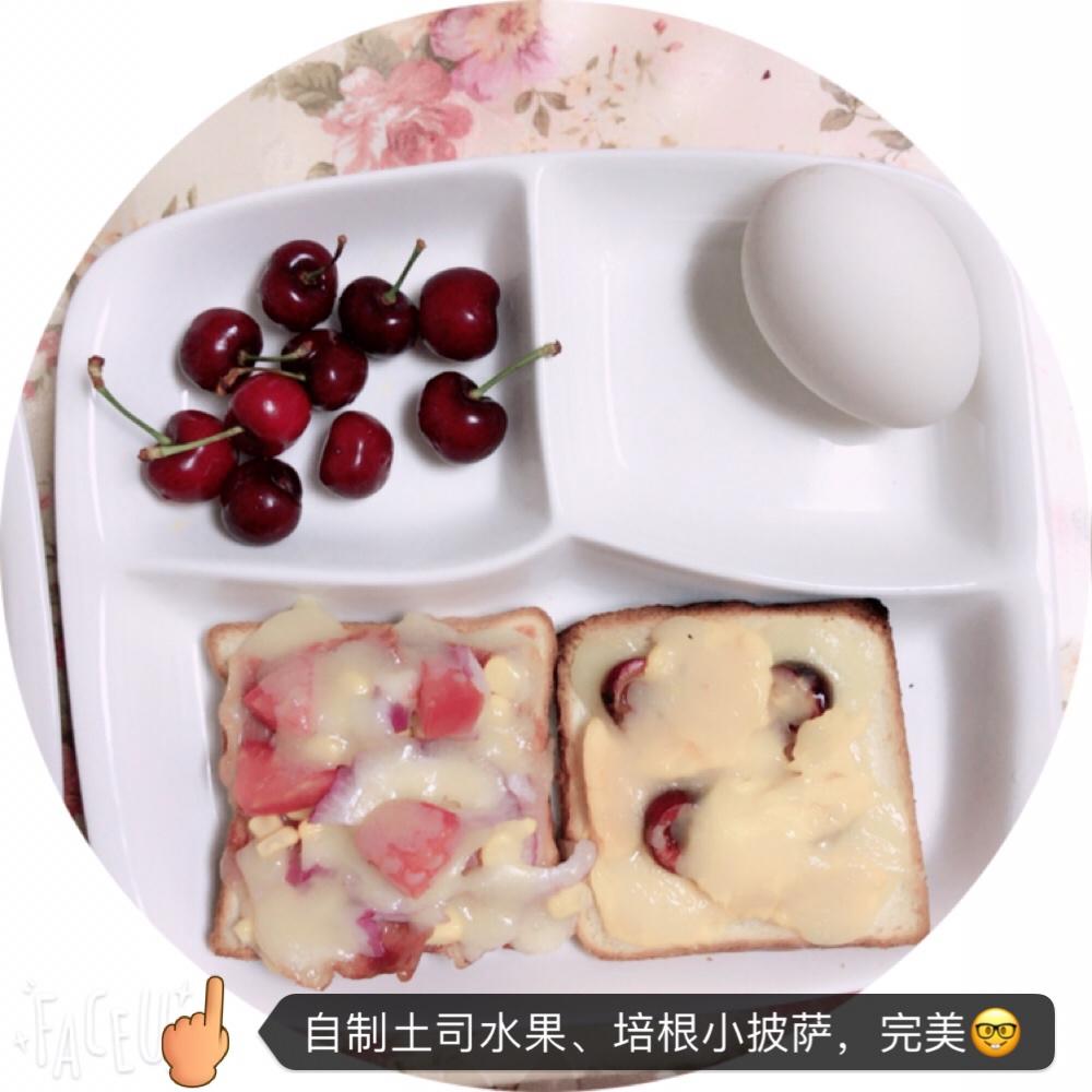 吐司水果小批萨