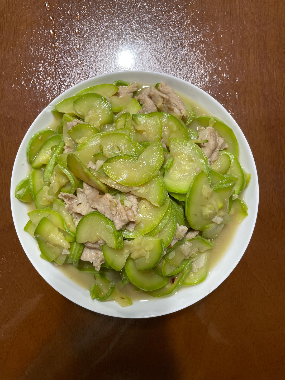西葫芦炒肉片