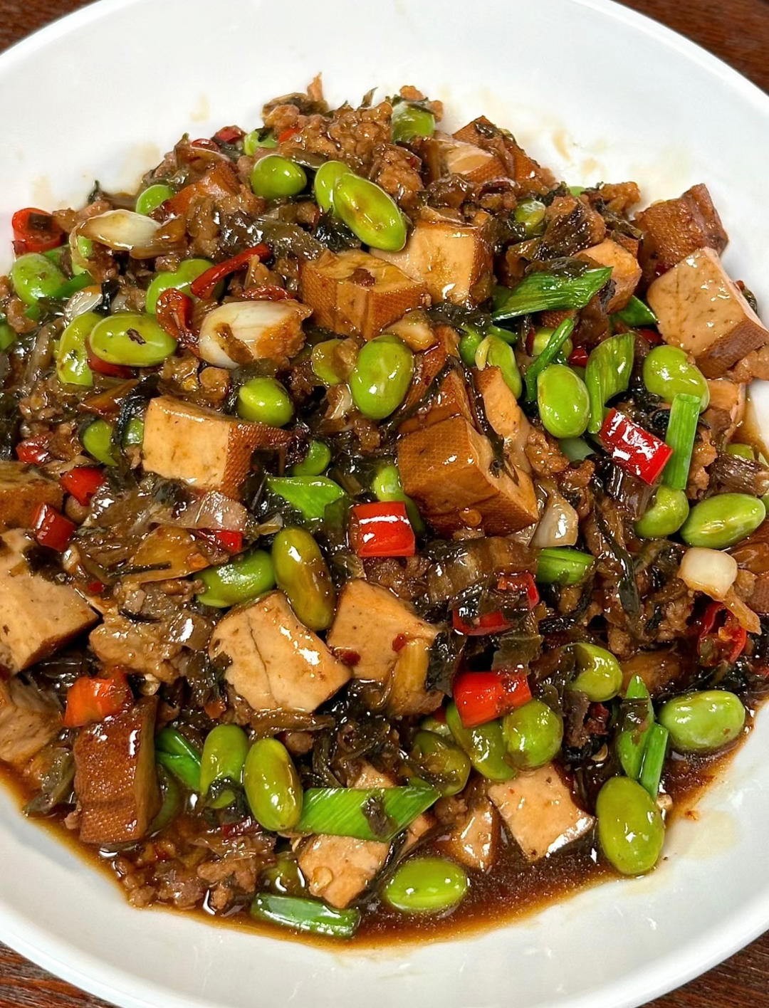 梅干菜炒毛豆的做法 步骤13