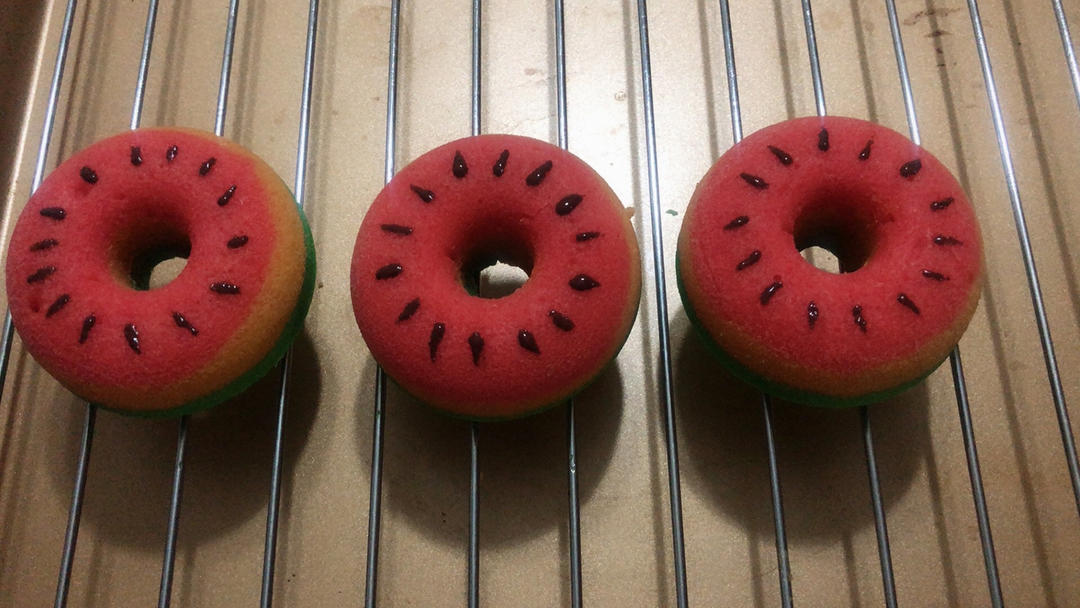 ❌油炸/搅拌就能成功的西瓜🍉甜甜圈