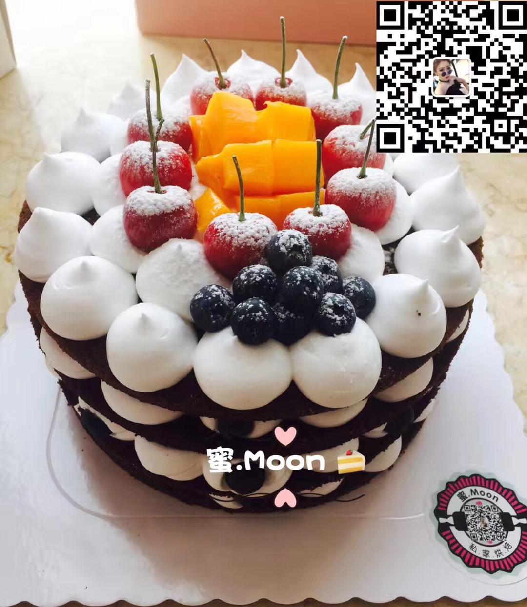 【零失败】不会裱花没关系的水果裸蛋糕 芒果裸蛋糕 完美戚风胚