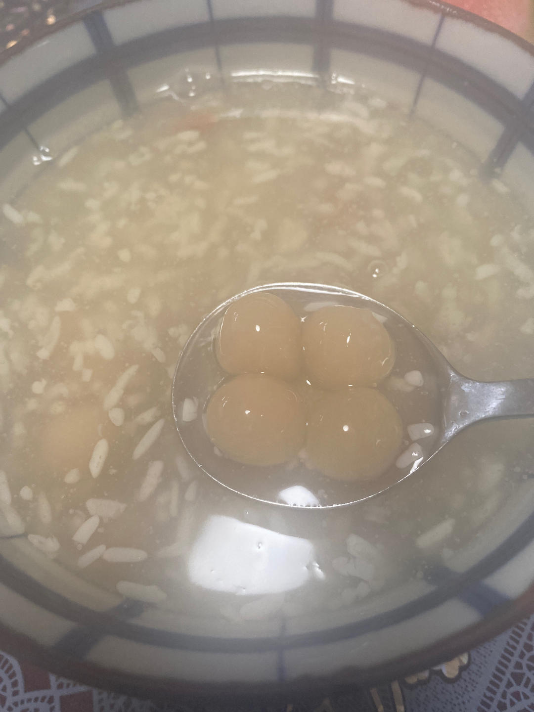 桂花酒酿圆子，自己做的圆子才好吃