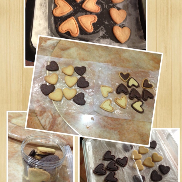 双色心形饼干