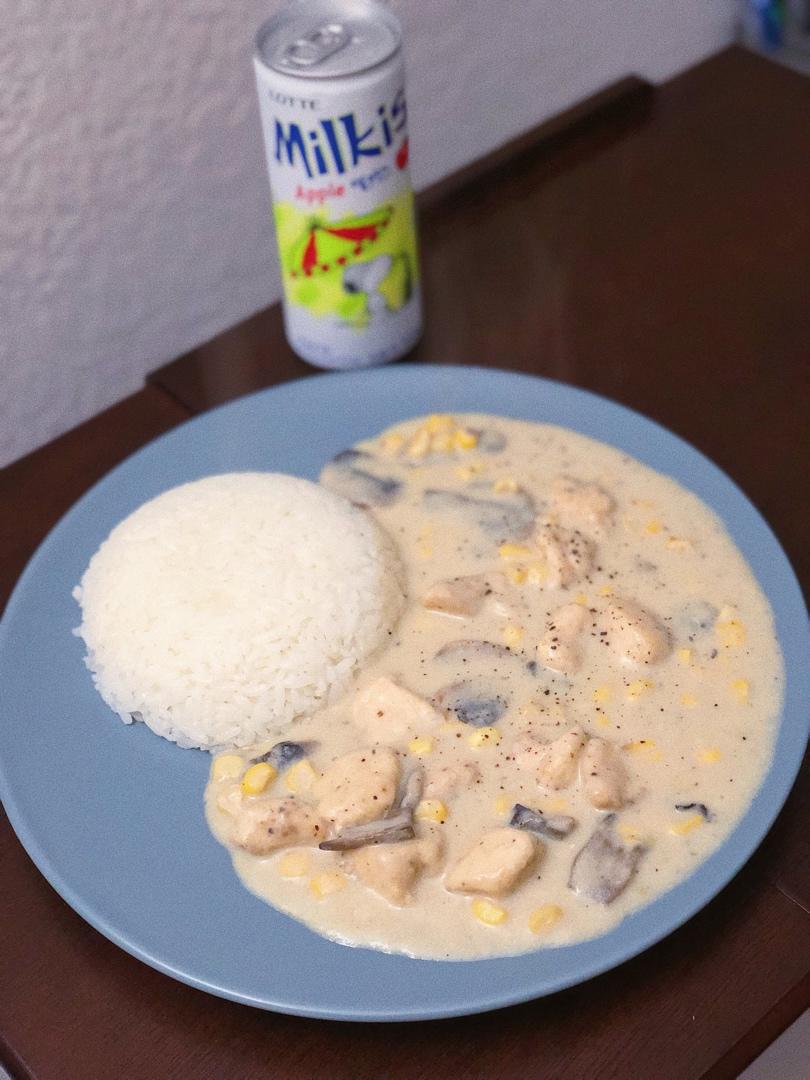 低脂奶油蘑菇汤🍄[不用黄油和奶油超简单]