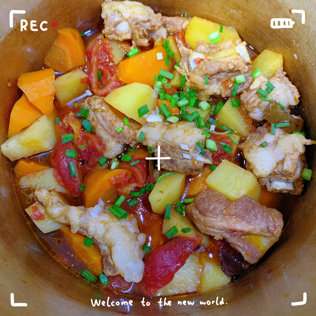 无水版土豆番茄炖排骨