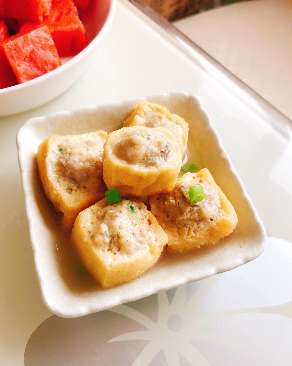 tina叶做的香煎酿豆腐【传统客家菜 】