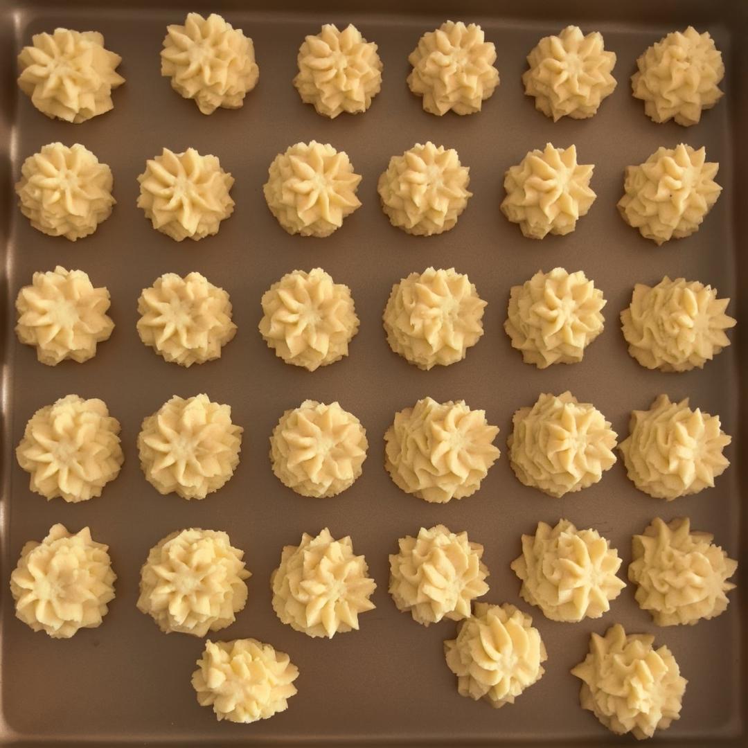 一抿即化酥到掉渣的珍妮曲奇云顶小花/烘焙视频饼干篇1