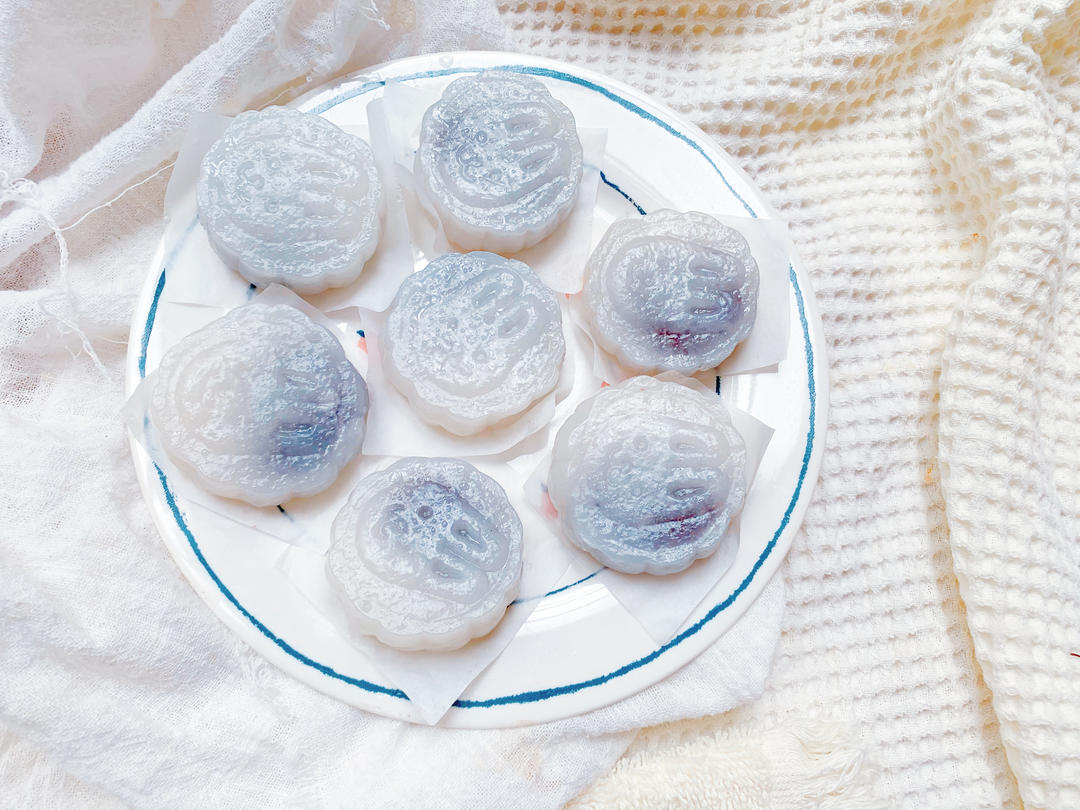 广东经典点心-豆沙水晶饼