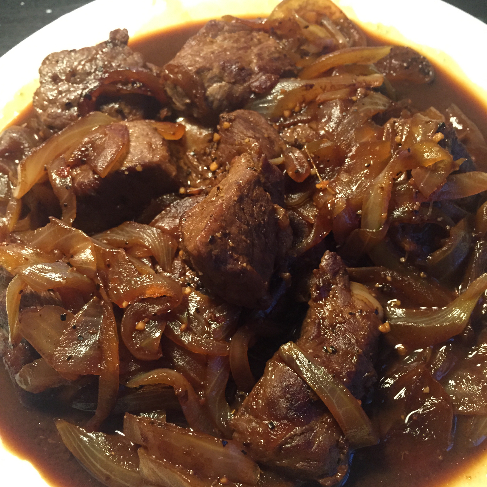 铁板黑椒牛肉粒