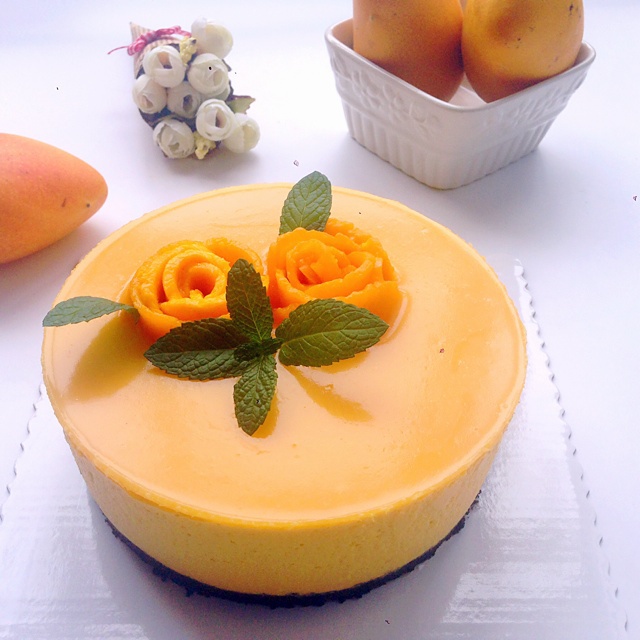 料超足的芒果慕斯蛋糕