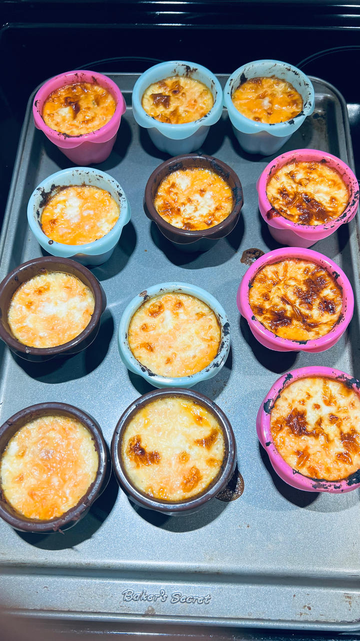 减脂期也能吃的红薯烤蛋奶（低脂蛋挞）