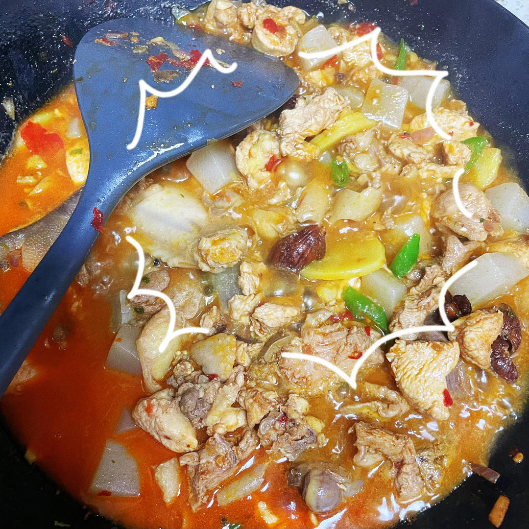 魔芋土豆炒鸡/焖鸡