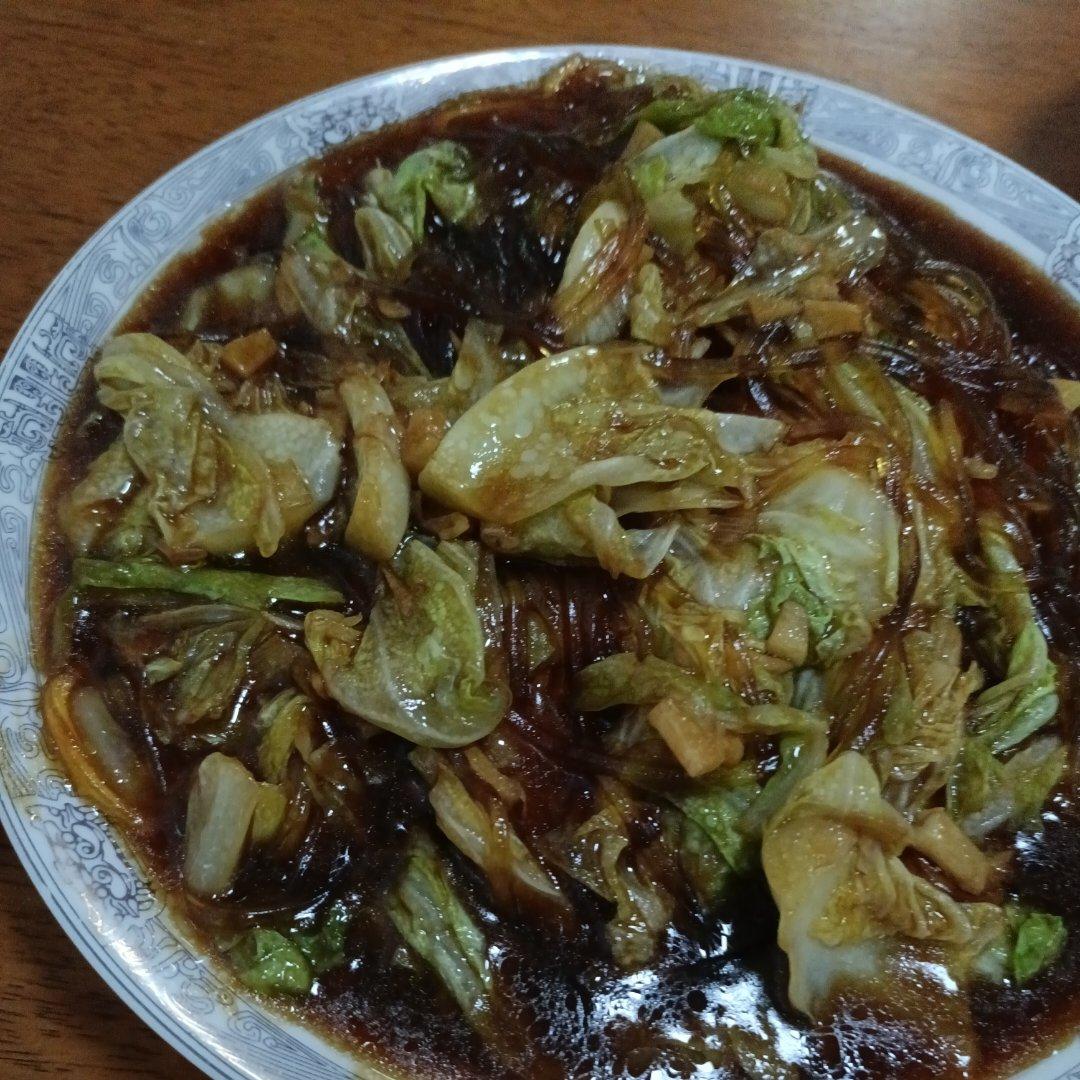 最近爱吃粉丝粉条～包菜炒粉丝
