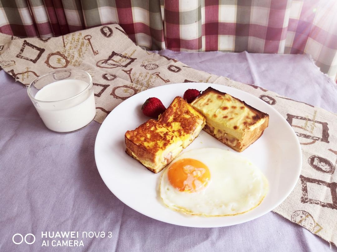 肉肠芝士西多士（两种做法）