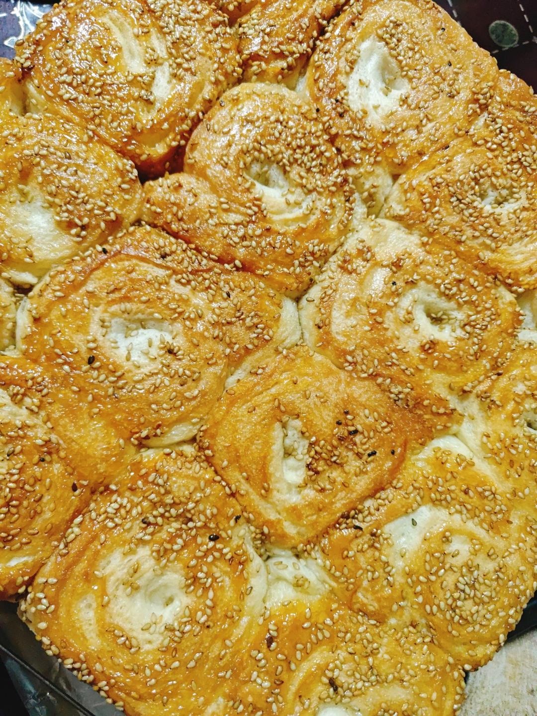 蜂蜜脆底小面包(一次发酵)