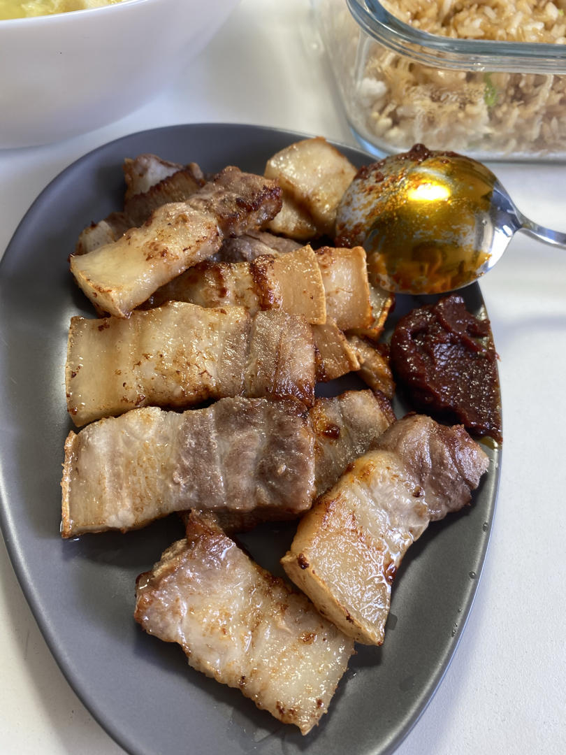 空气炸锅里的五花肉