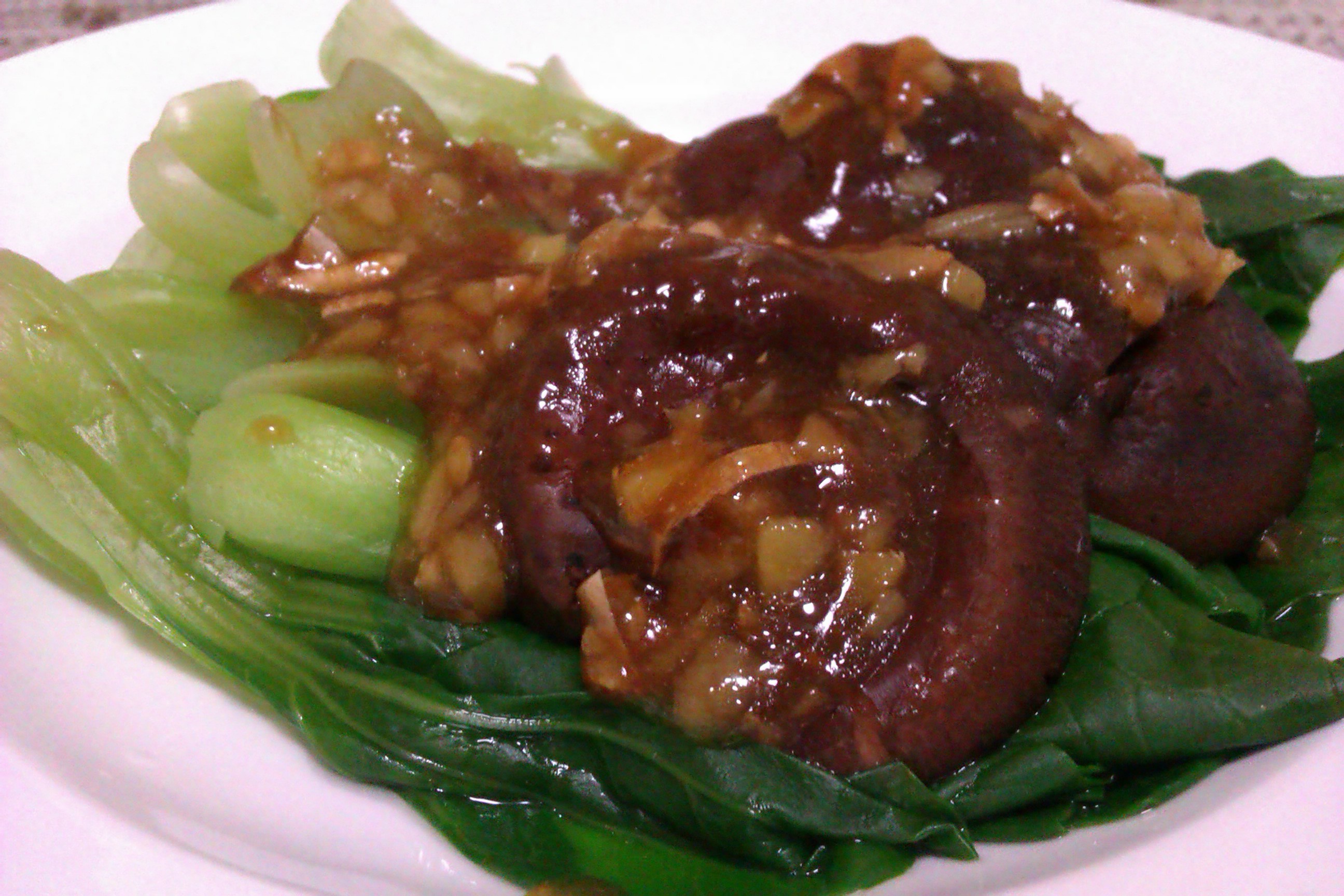 浇汁香菇油菜