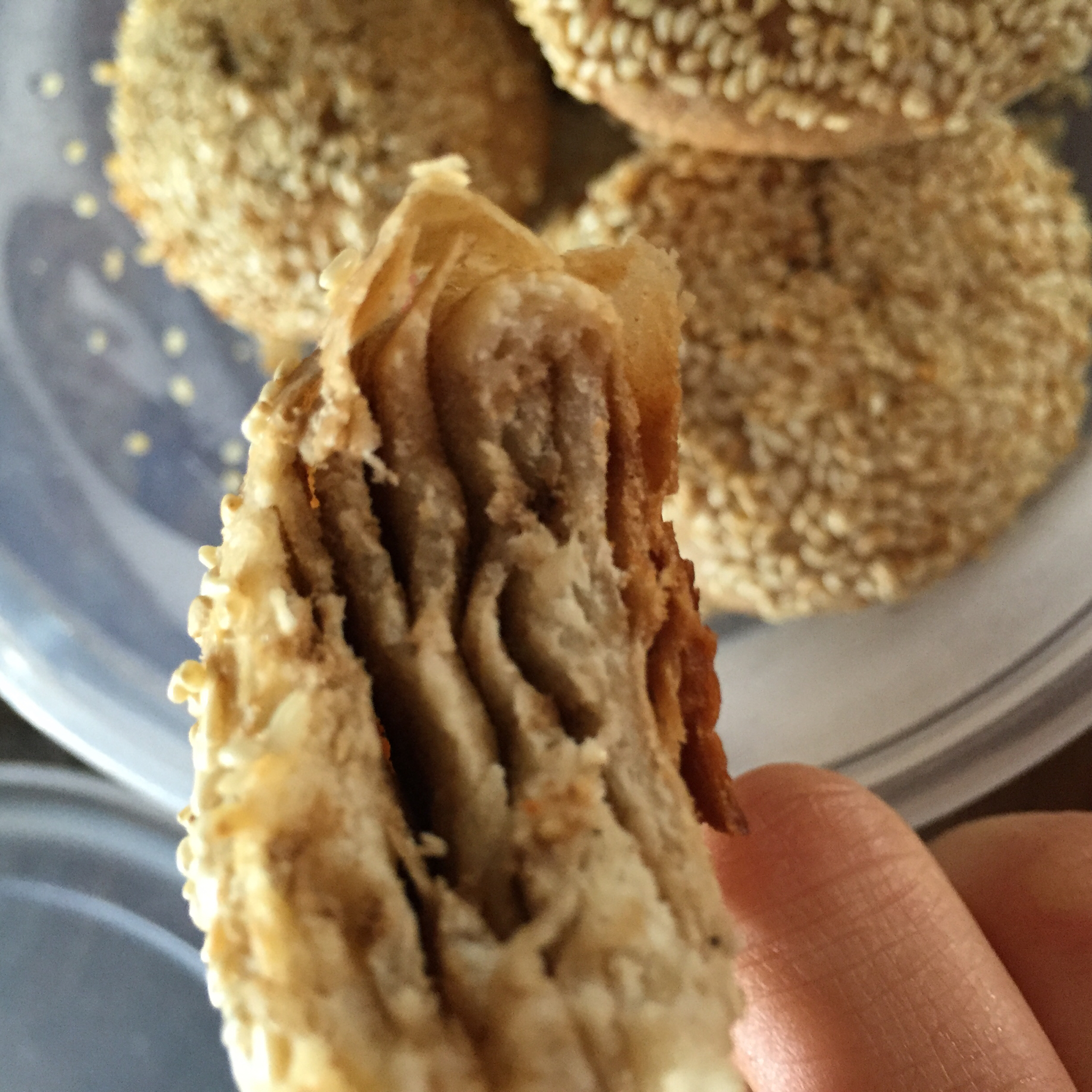 晓麦啊做的烤箱版麻酱烧饼