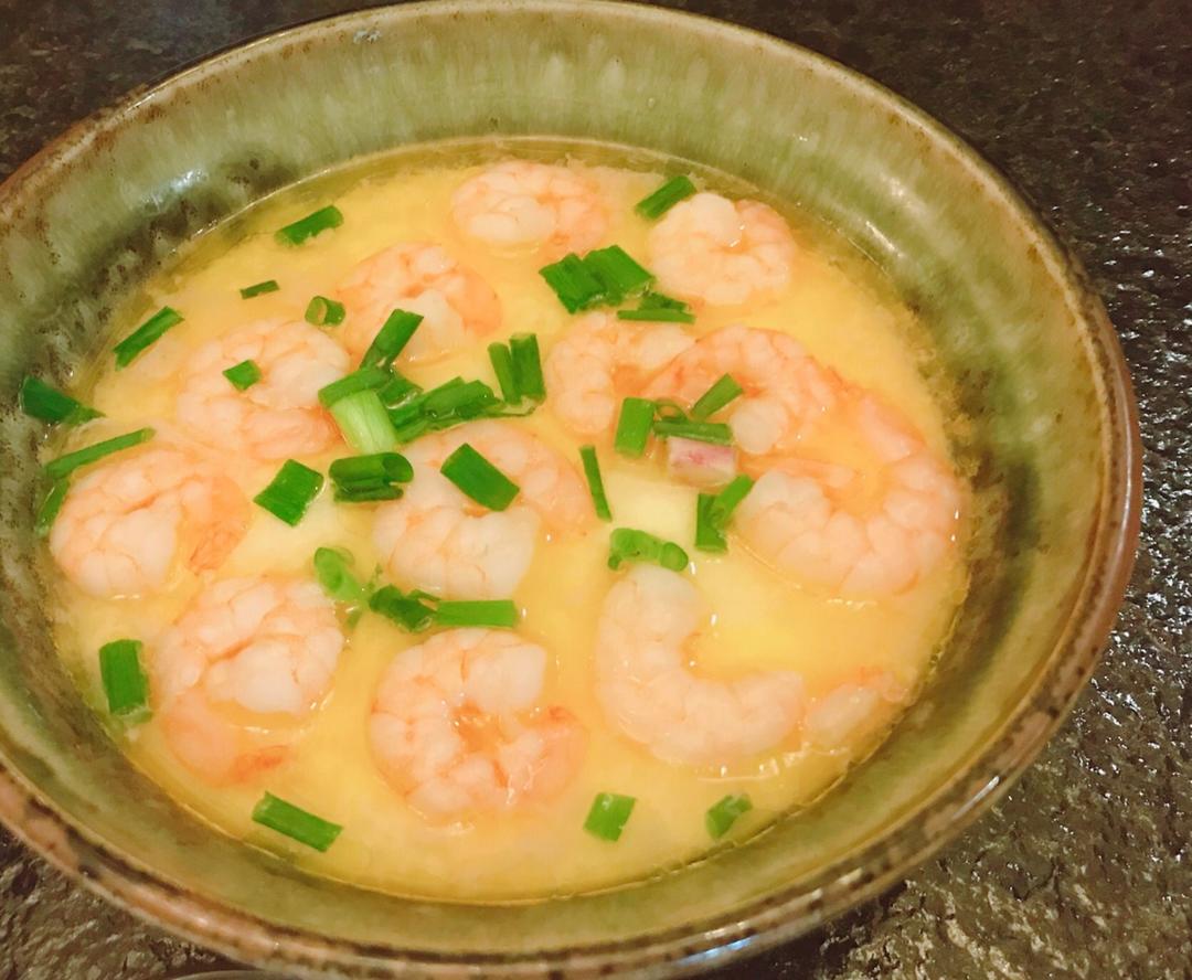 滑嫩的虾仁蛋羹