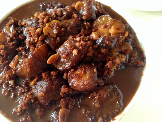红烧肉末茄子