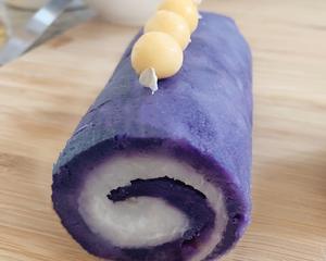 紫薯芋头在假装蛋糕卷（原创代替米饭餐）的做法 步骤12