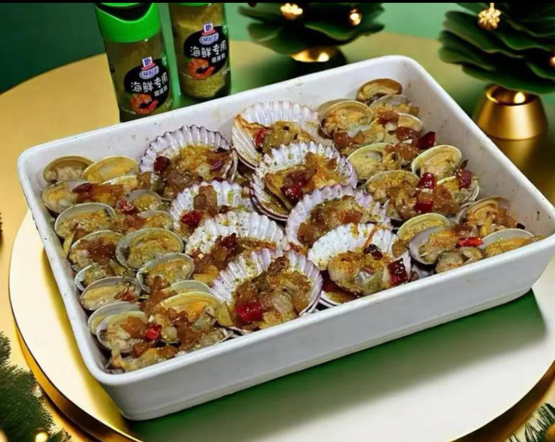 黄油蒜香风味烤海鲜