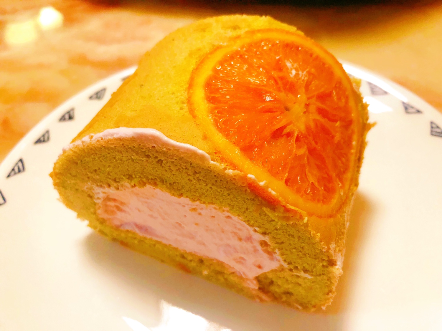 橙香抹茶蛋糕卷的做法