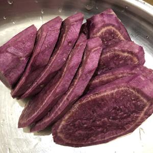 紫薯软欧包（内馅有麻薯，肉松，芋泥，口感超赞）配麻薯做法～的做法 步骤1