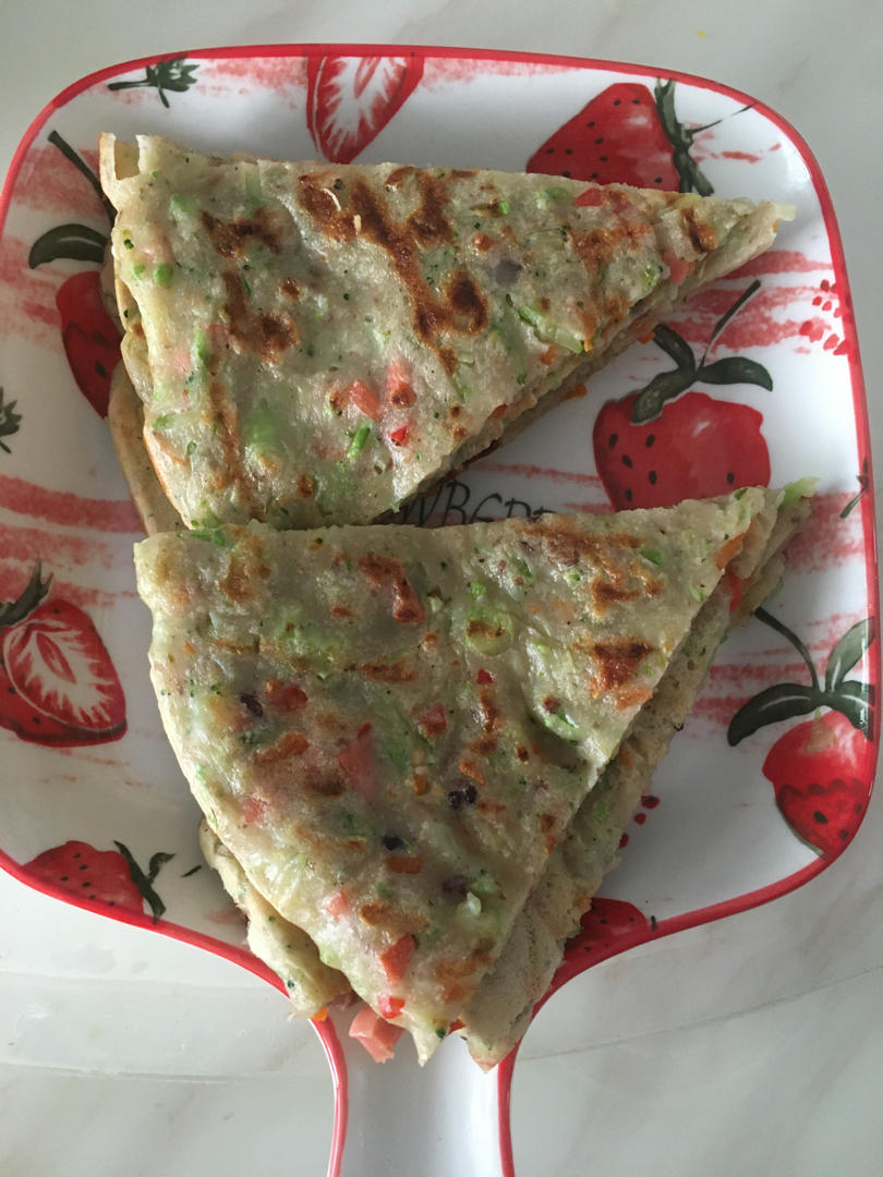 孩子挑食不爱吃菜就做这个～早餐蔬菜饼
