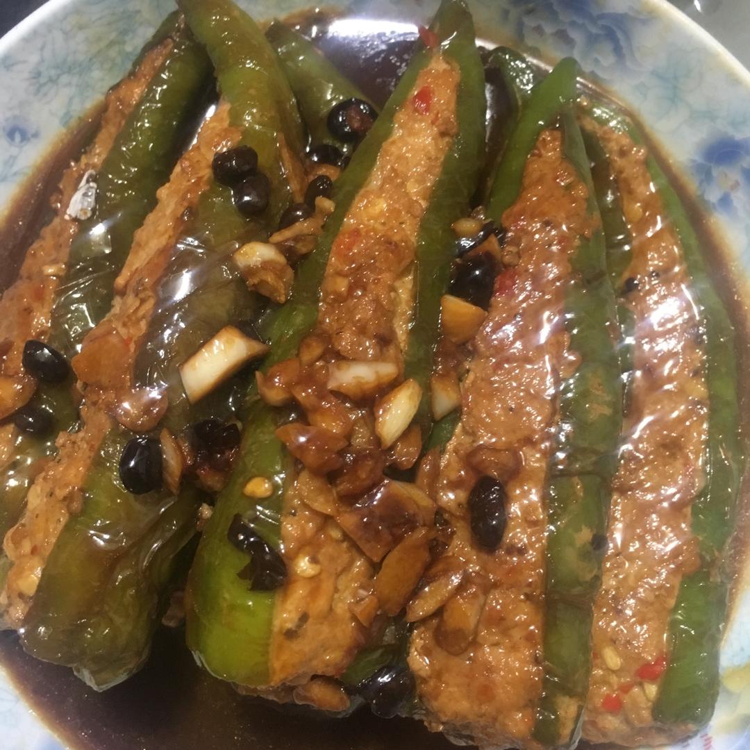 肉酿虎皮青椒