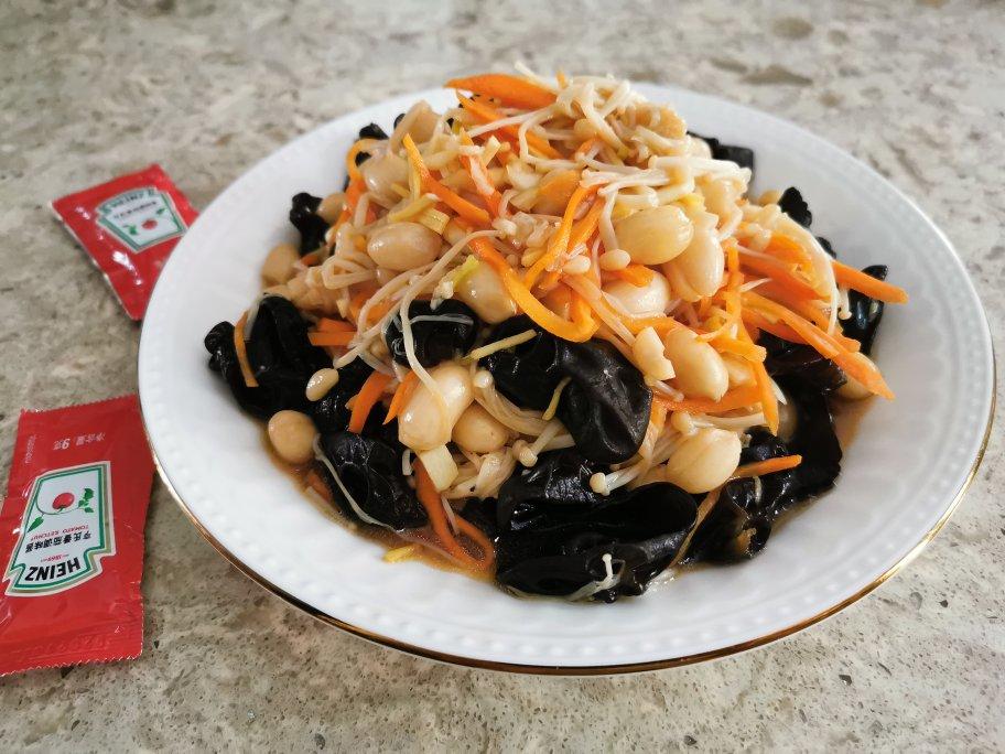 凉拌木耳金针菇