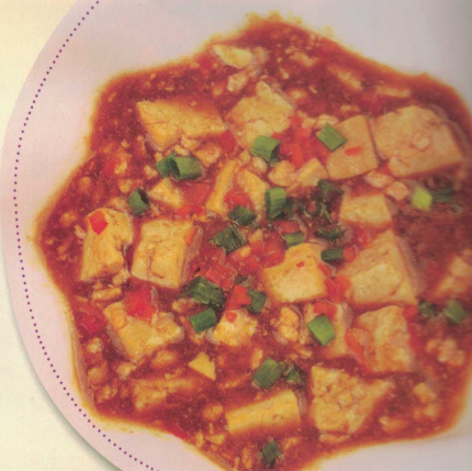 冬季晚餐荤菜里脊豆腐