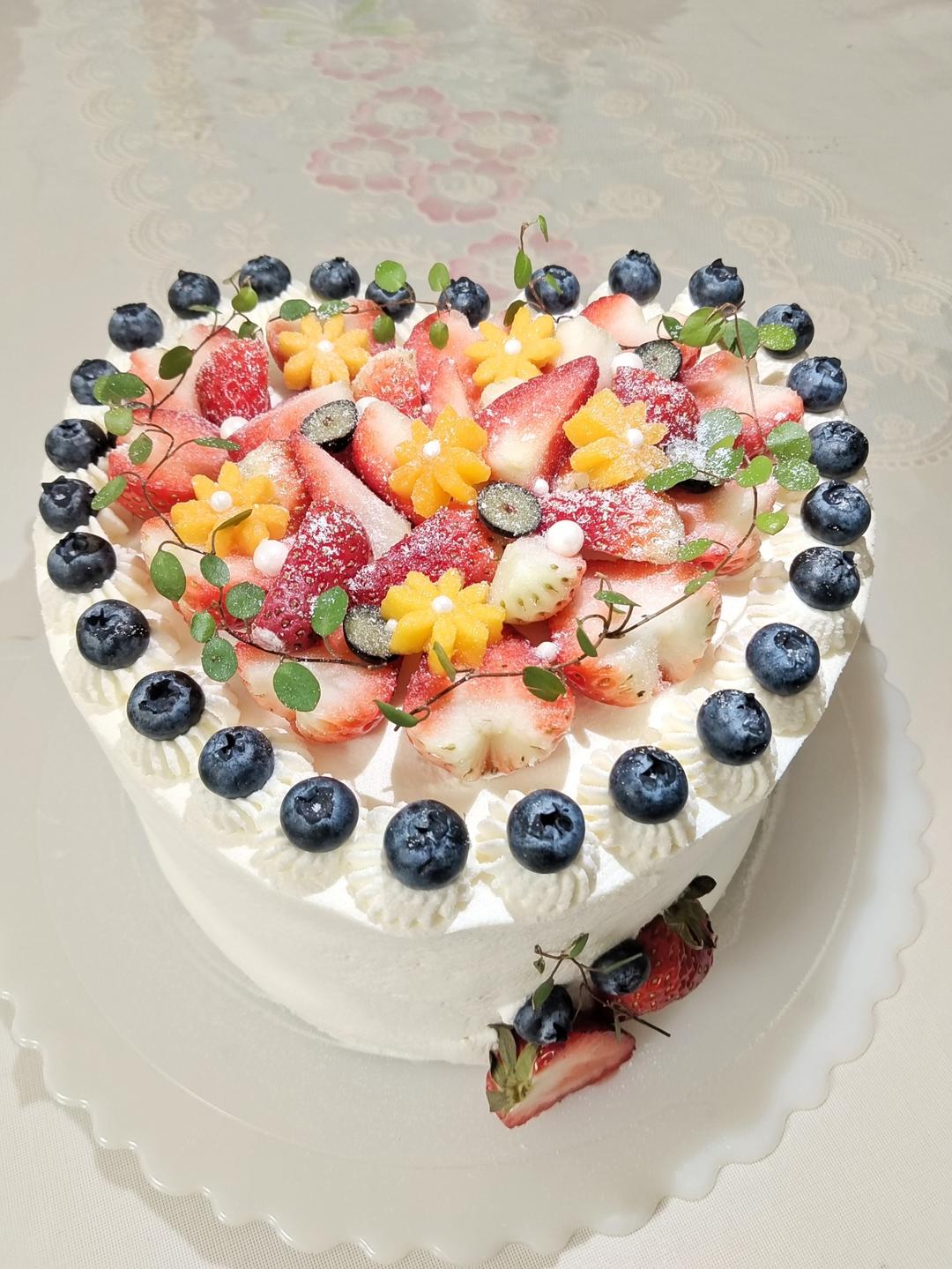 八寸淋面水果蛋糕