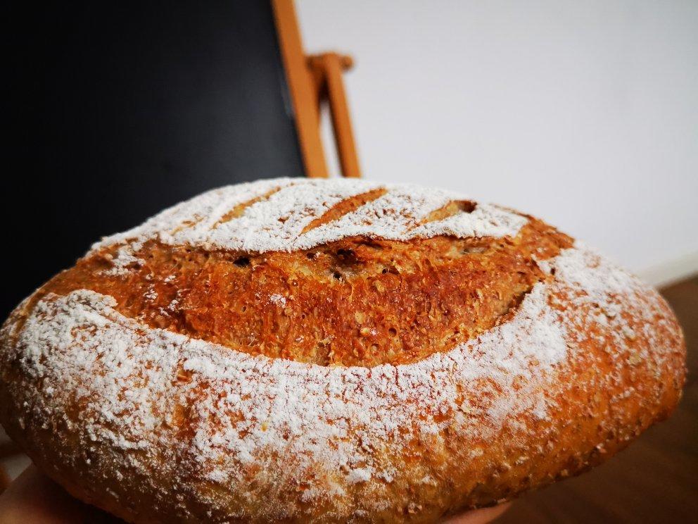 【北鼎珐琅锅食谱】免揉亚麻籽土豆欧包