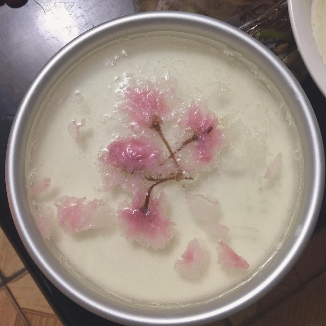 颜值超高的樱花慕斯