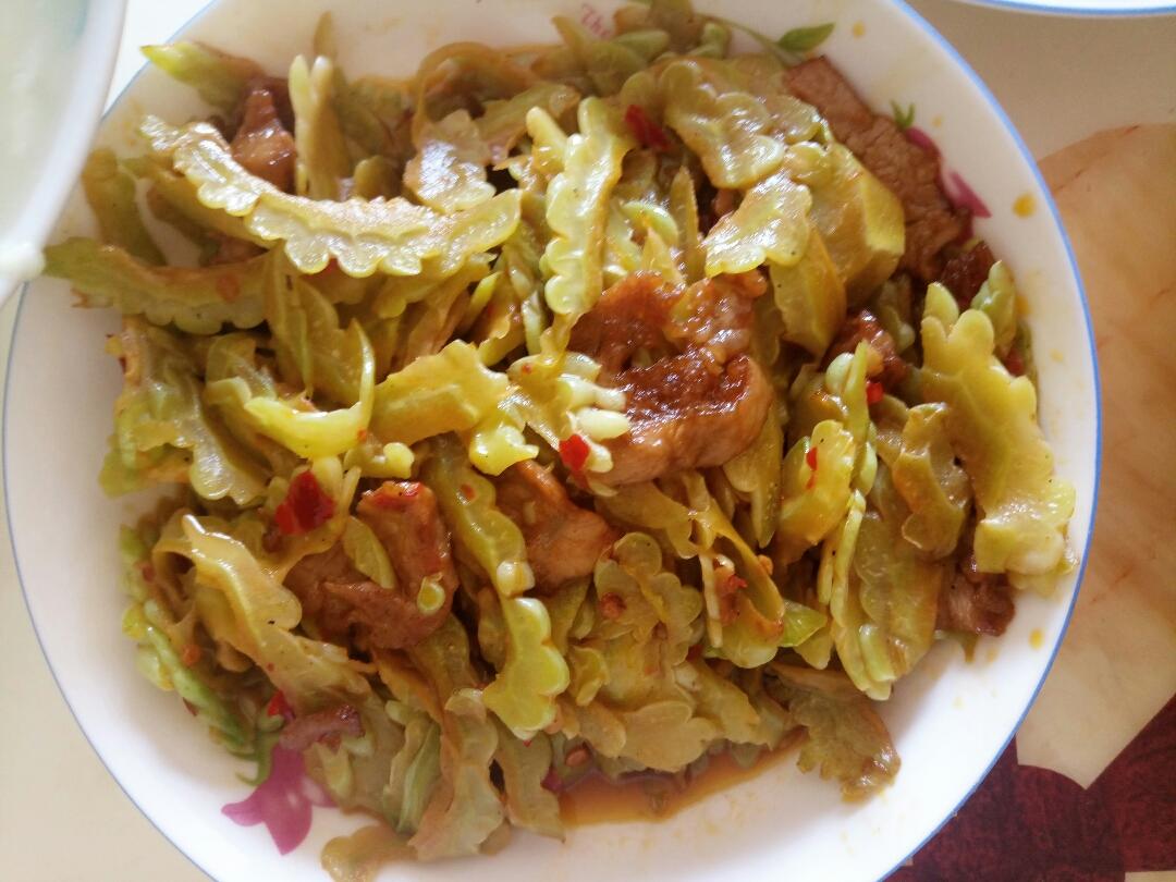 豆豉苦瓜炒肉
