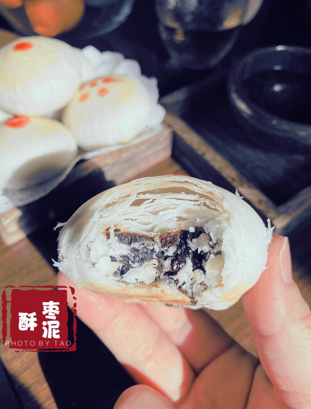 酥到掉渣薄如蝉翼的中式酥饼      （附整形视频和桃花酥及老婆饼的整形）