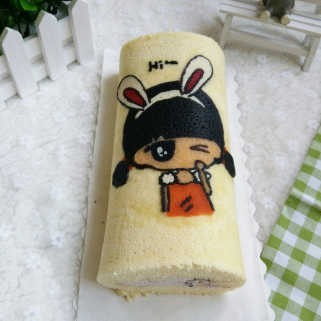 超级罗嗦ゆ彩绘蛋糕卷