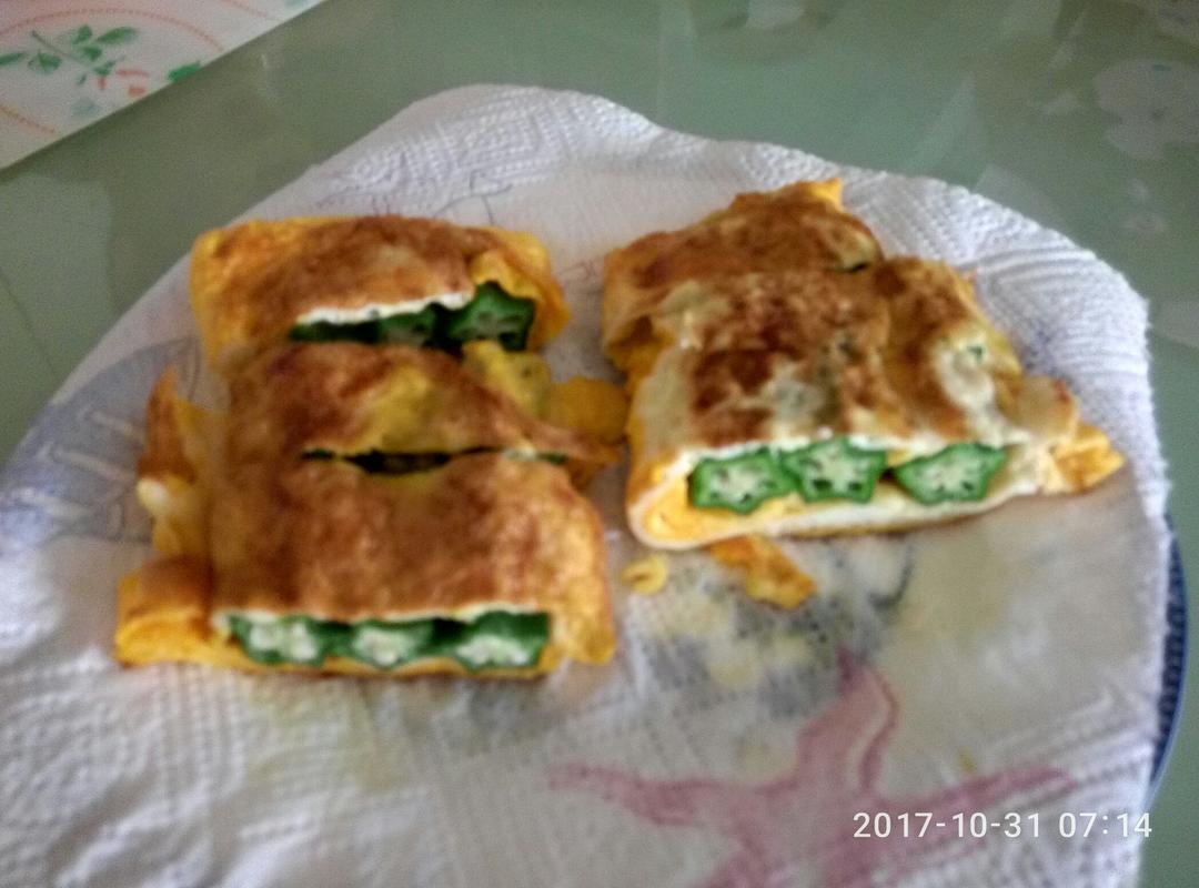 秋葵厚蛋烧