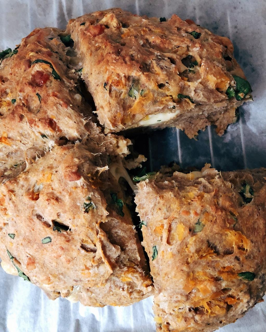 菠菜南瓜奶酪丹波面包丨健康·烘焙