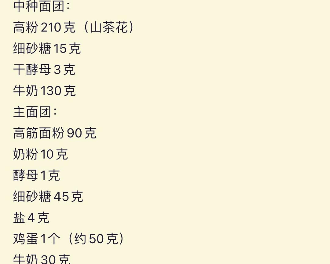 纯奶手撕吐司的做法 步骤1