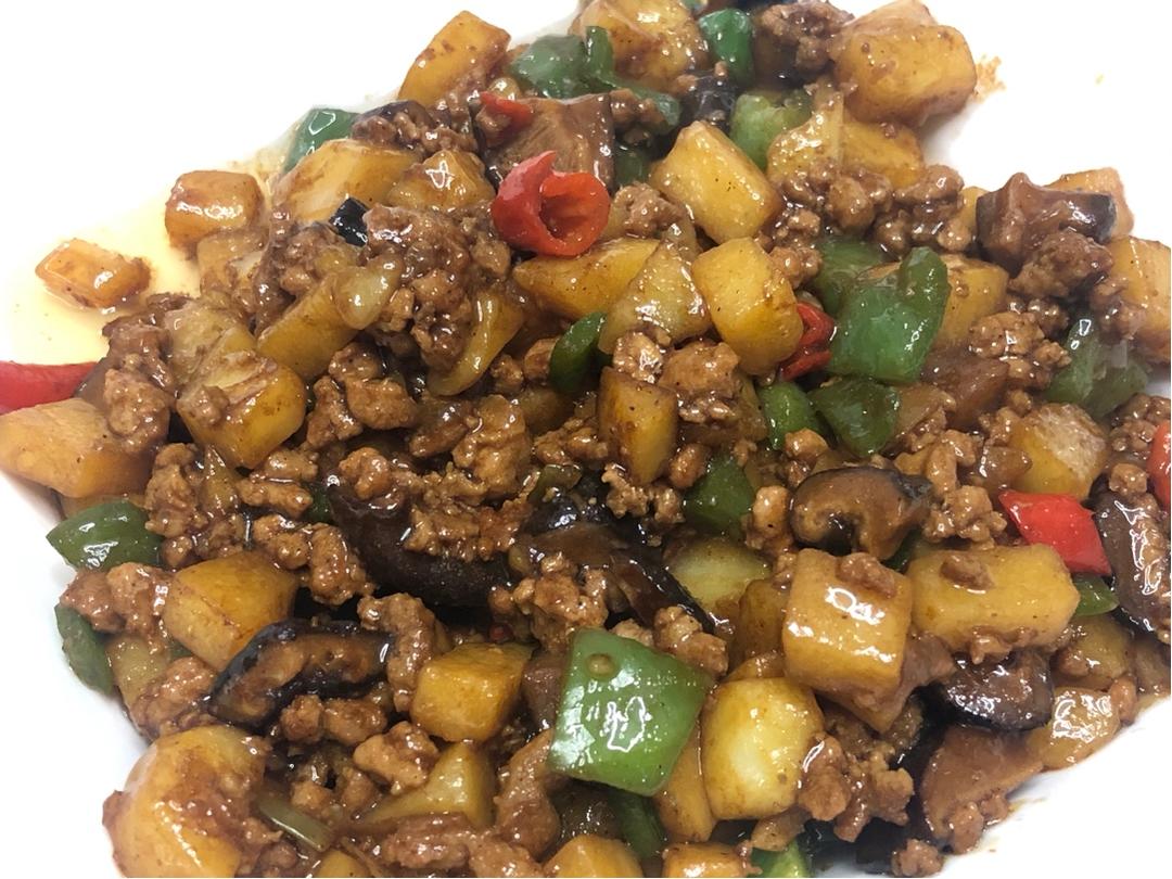 ㊙️香菇土豆肉沫拌饭❗️比外卖还好吃