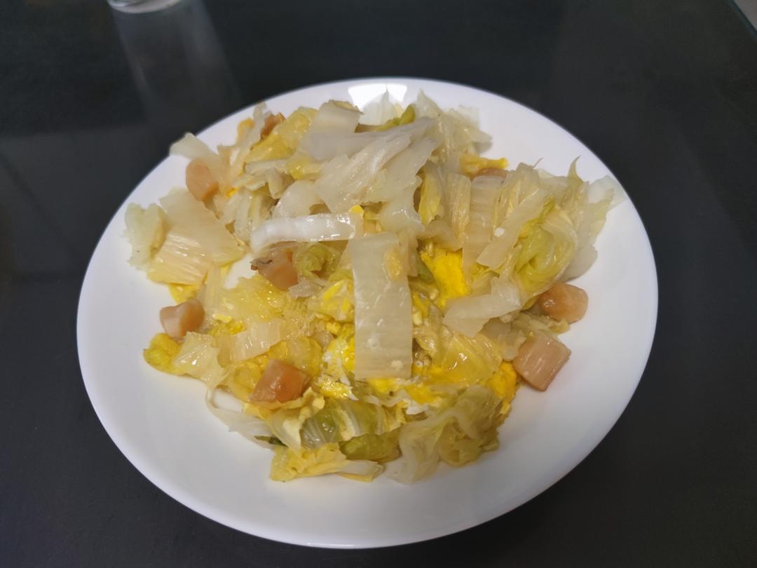素赛螃蟹----干贝白菜滑蛋