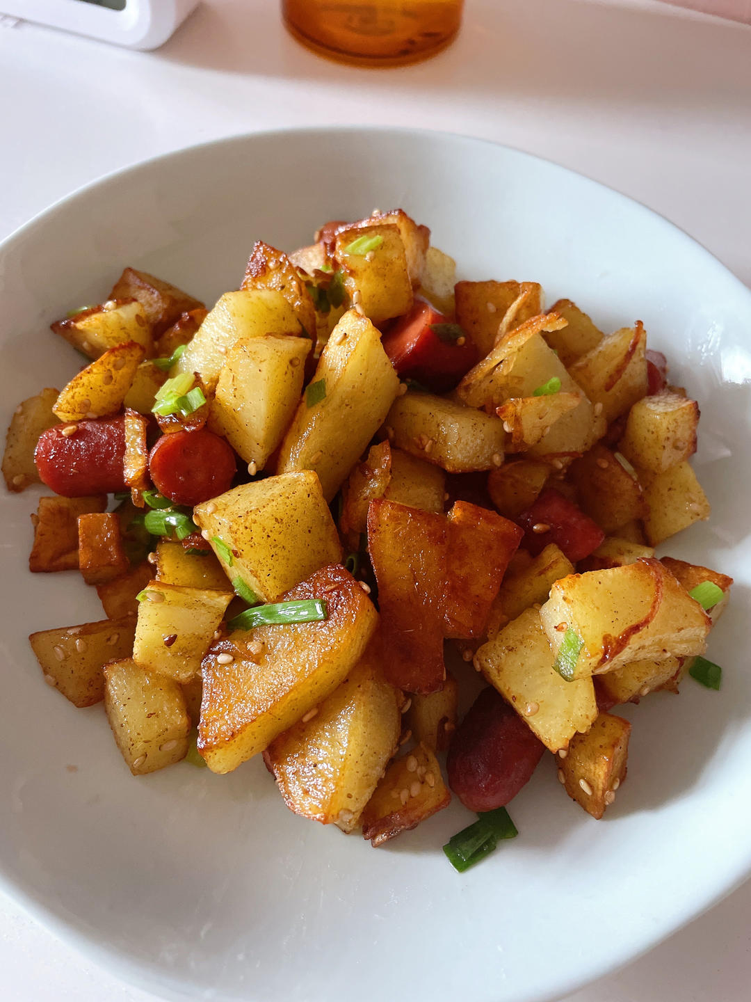 孜然火腿土豆丁